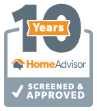 10 Years Screened and Approved by HomeAdvisor badge
